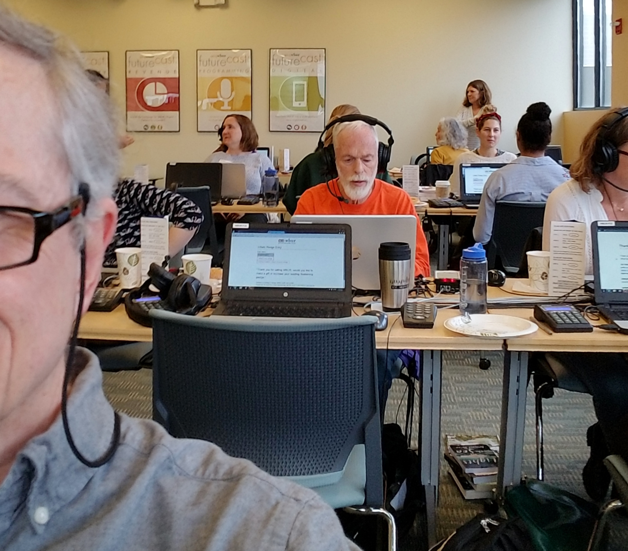 Another day at the NPR Pledge phone bank