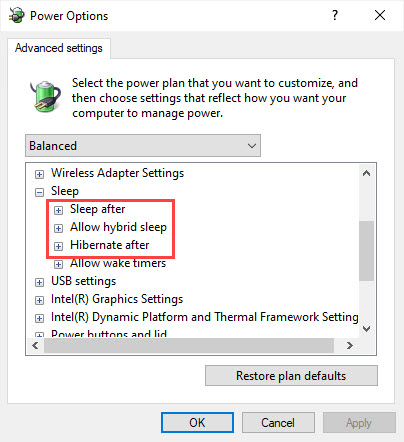 “What is the difference between sleep, hybrid sleep, and hibernate on a laptop?”