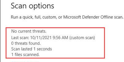 The case of the missing Win10 antivirus scan results